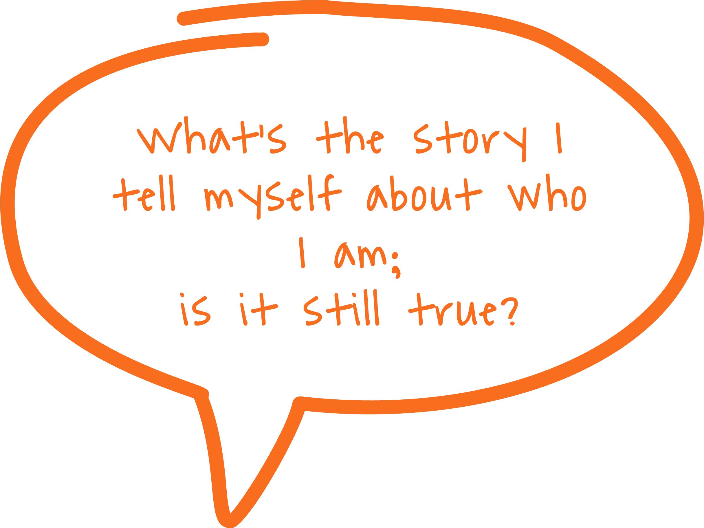 What's the story I tell myself about who I am; is it still true?